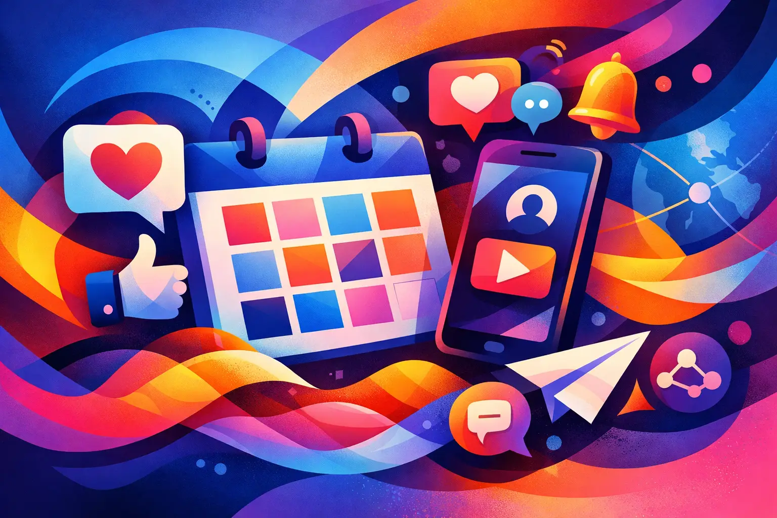 Calendario de contenido para Facebook que conecta